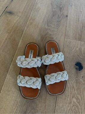 Steve Madden Newbie braided rhinestone slide sandal